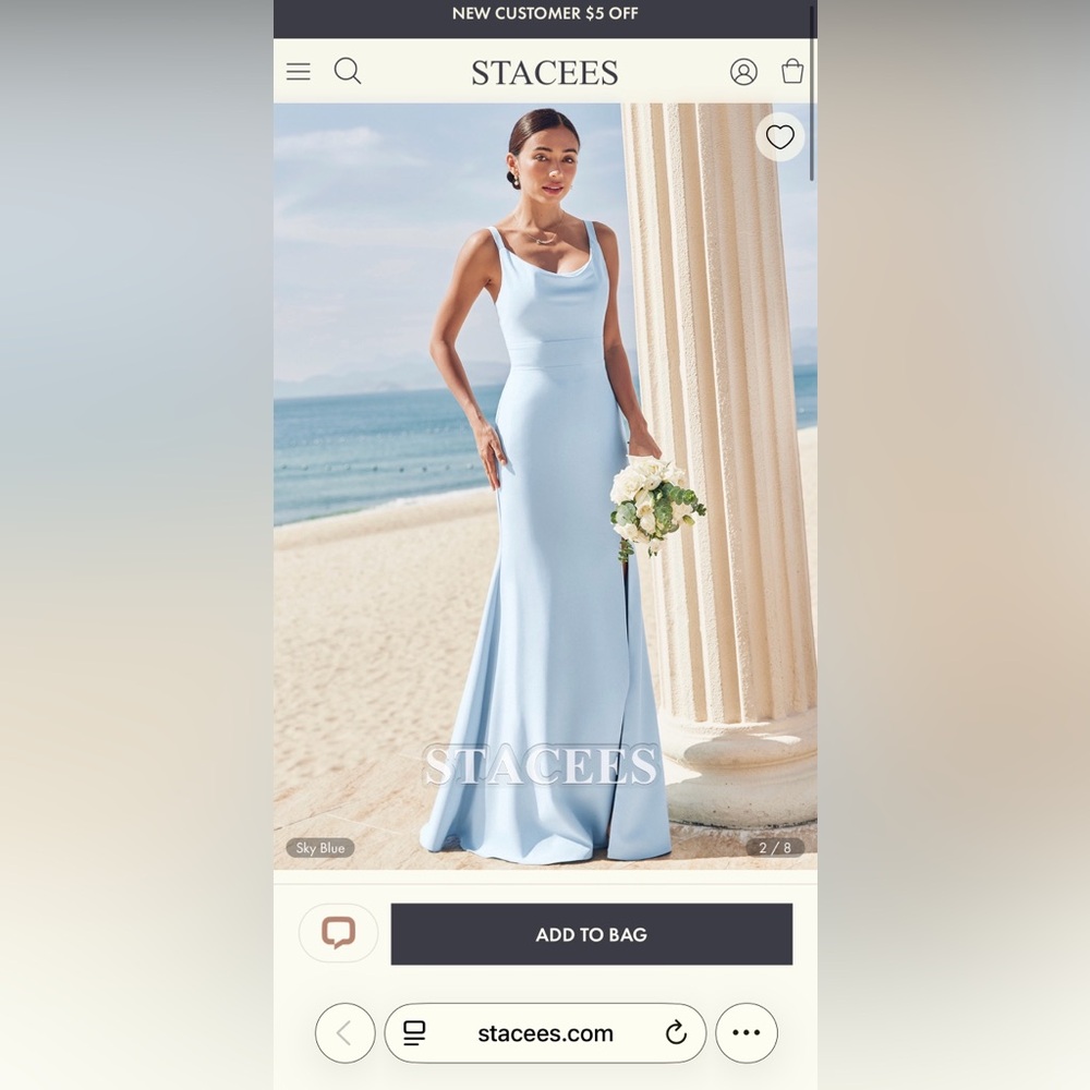 Light Blue Sleeveless A-Line Dress